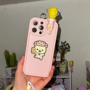 Sunny angel 14pro mx iPhone Case with Beaded Charm